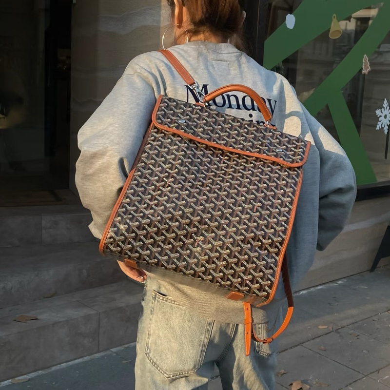 Goyard戈雅Saint Leger折叠雙肩包🚴‍♂️全網都在找的棕色包-9