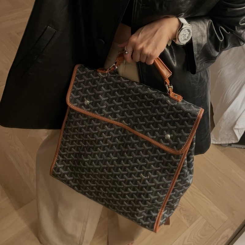 Goyard戈雅Saint Leger折叠雙肩包🚴‍♂️全網都在找的棕色包-31