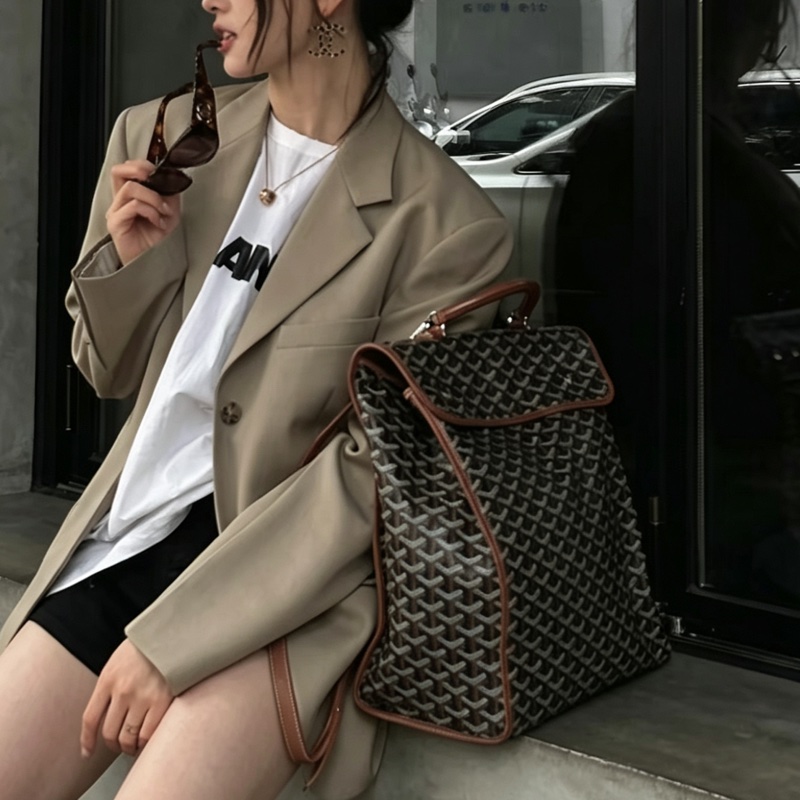 Goyard戈雅Saint Leger折叠雙肩包🚴‍♂️全網都在找的棕色包-35