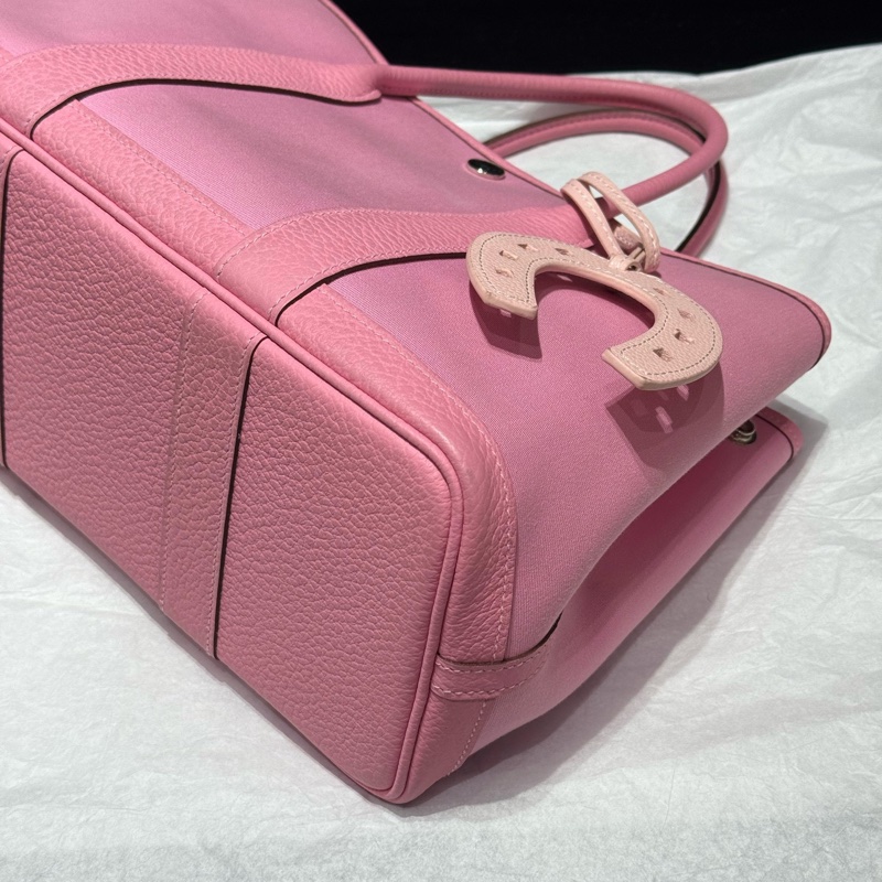 Hermes/愛馬仕 garden party30 稀有 5p粉色花園包Y刻-2