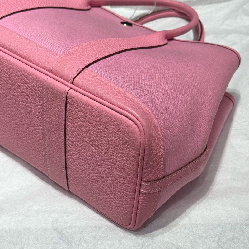 Hermes/愛馬仕 garden party30 稀有 5p粉色花園包Y刻-4