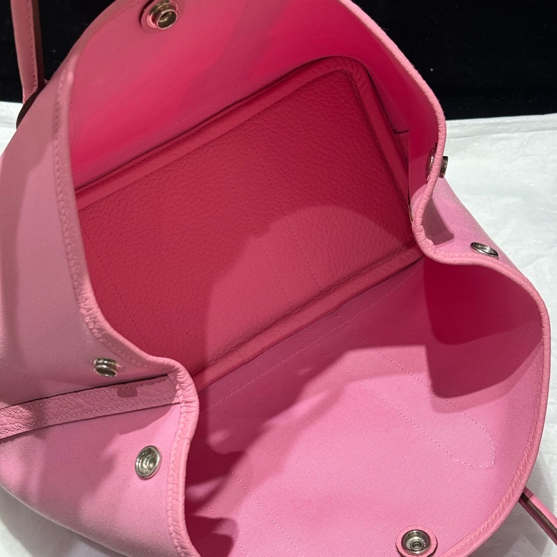 Hermes/愛馬仕 garden party30 稀有 5p粉色花園包Y刻-6