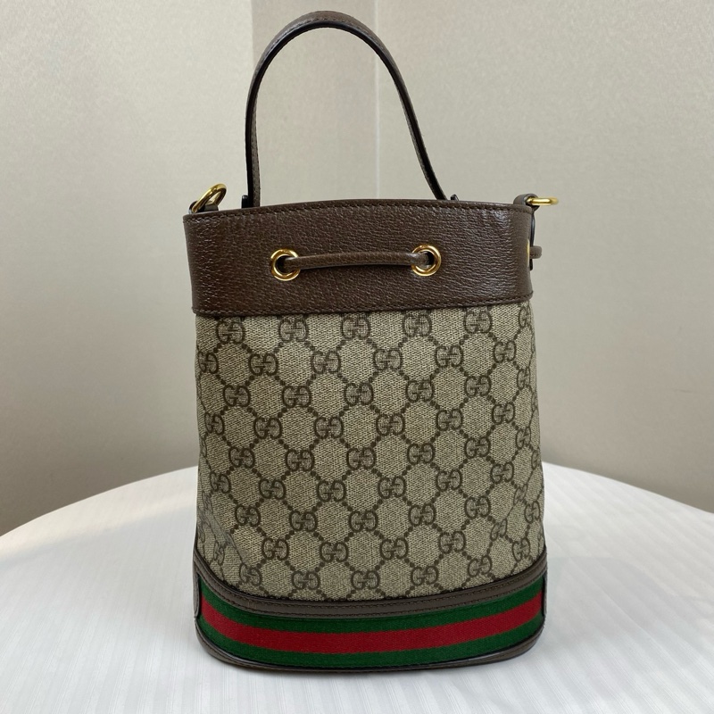 古馳/Gucci Ophidia系列   米色和烏木色GG Supreme帆布20*10*25-2