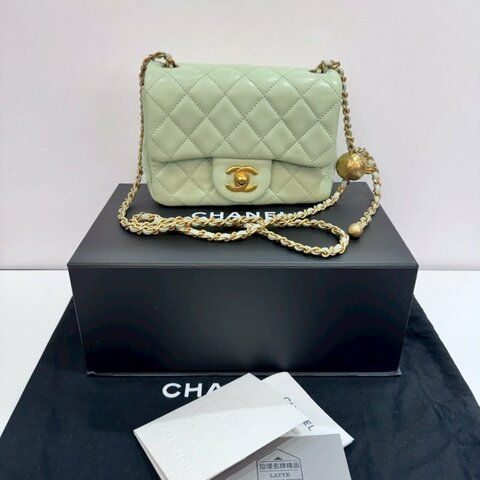 CHANEL 金球 方胖子/斜背包/側背包/肩背包/手提包 9成新
