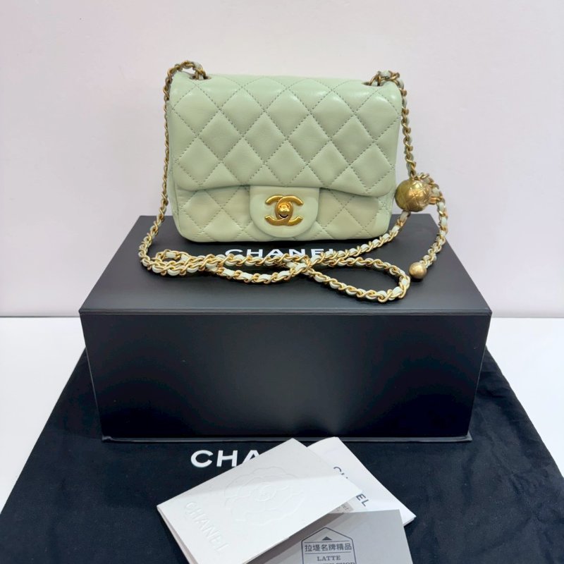 CHANEL 金球 方胖子/斜背包/側背包/肩背包/手提包 9成新-0
