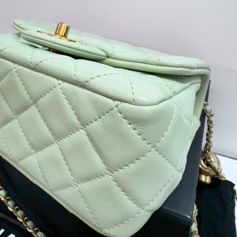 CHANEL 金球 方胖子/斜背包/側背包/肩背包/手提包 9成新-5