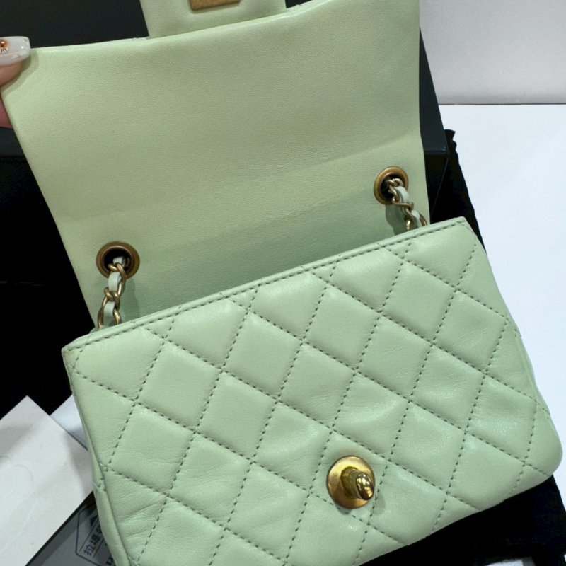 CHANEL 金球 方胖子/斜背包/側背包/肩背包/手提包 9成新-9