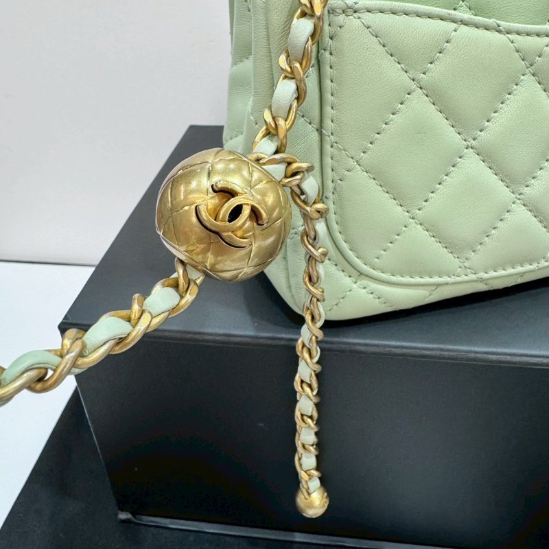 CHANEL 金球 方胖子/斜背包/側背包/肩背包/手提包 9成新-11