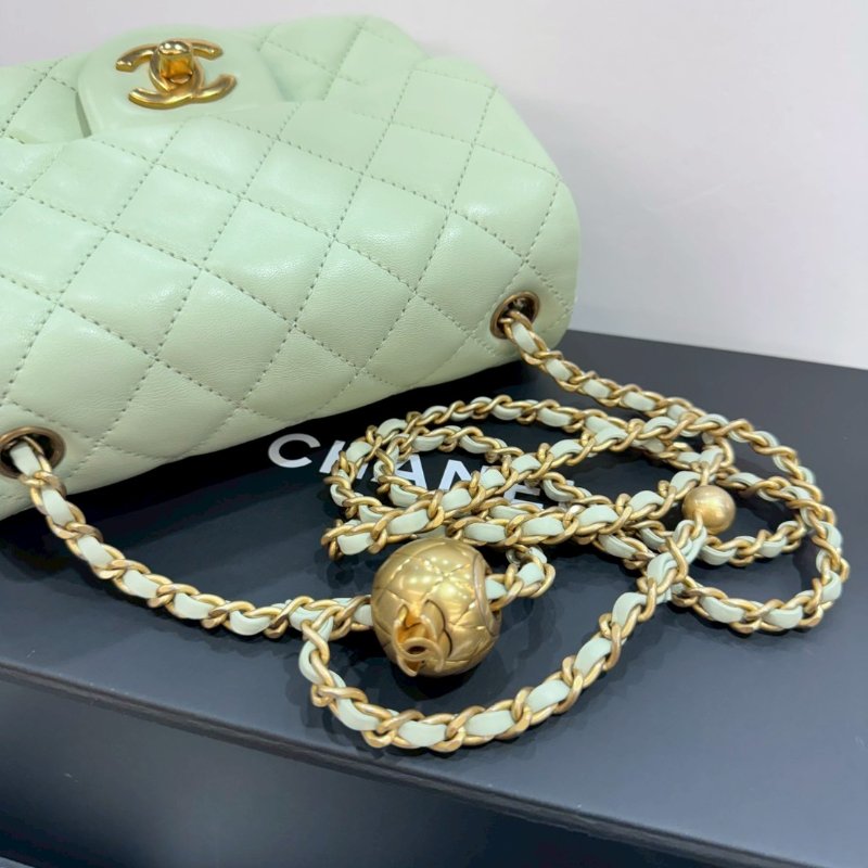 CHANEL 金球 方胖子/斜背包/側背包/肩背包/手提包 9成新-13