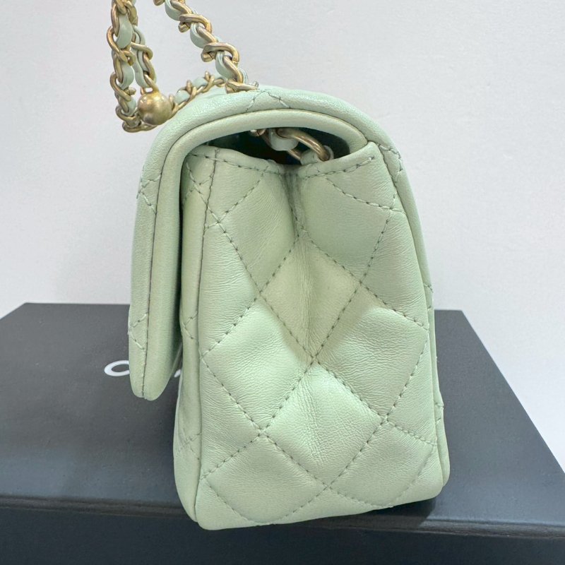 CHANEL 金球 方胖子/斜背包/側背包/肩背包/手提包 9成新-14