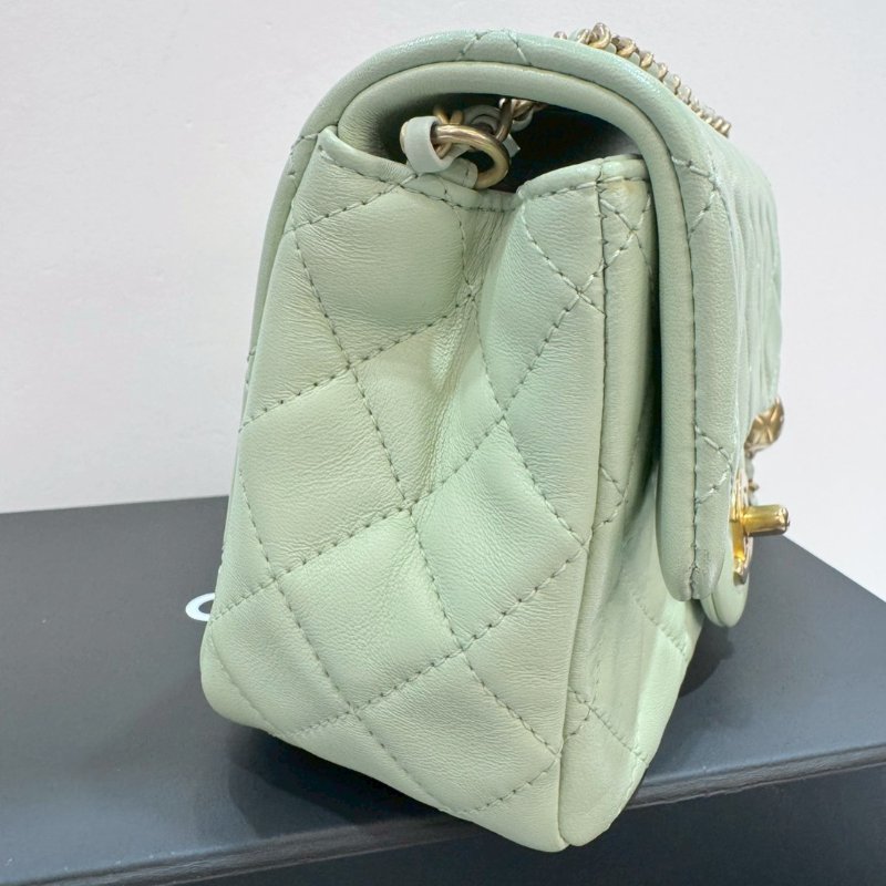 CHANEL 金球 方胖子/斜背包/側背包/肩背包/手提包 9成新-15