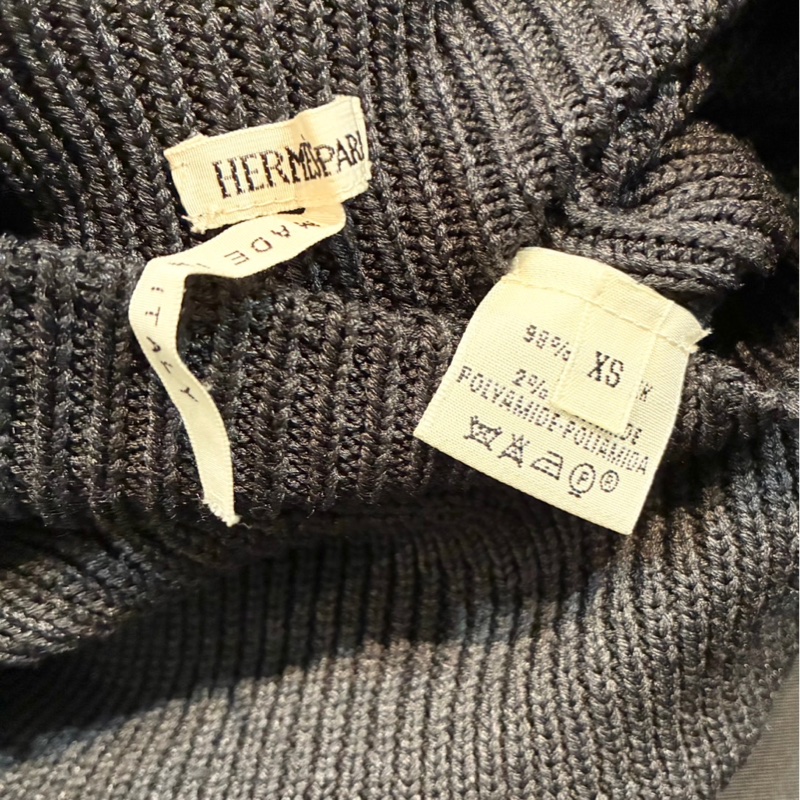 《新歡舊愛》近新Hermes愛馬仕黑色針織經典低調背心上衣XS~S-2