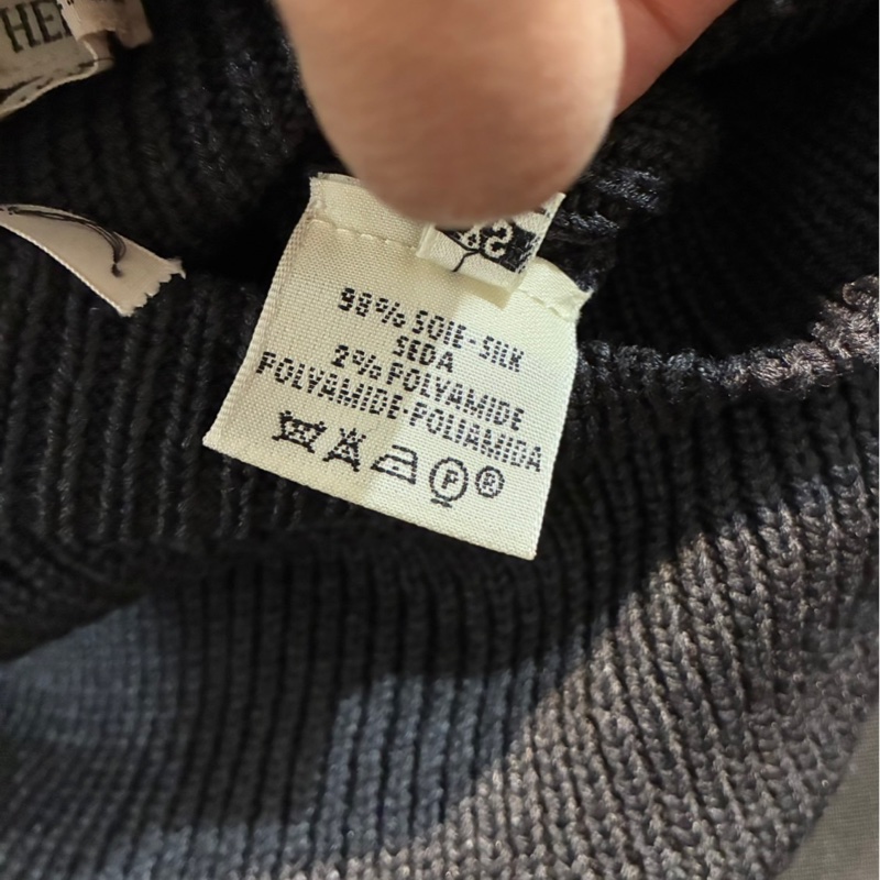 《新歡舊愛》近新Hermes愛馬仕黑色針織經典低調背心上衣XS~S-3