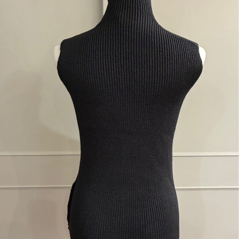 《新歡舊愛》近新Hermes愛馬仕黑色針織經典低調背心上衣XS~S-5