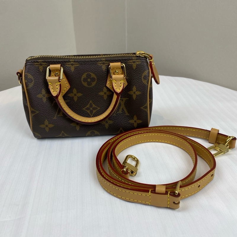 路易威登/Louis Vuitton Nano Speedy M81085    Monogram 塗層帆布 16 x 10 x 7.5-0