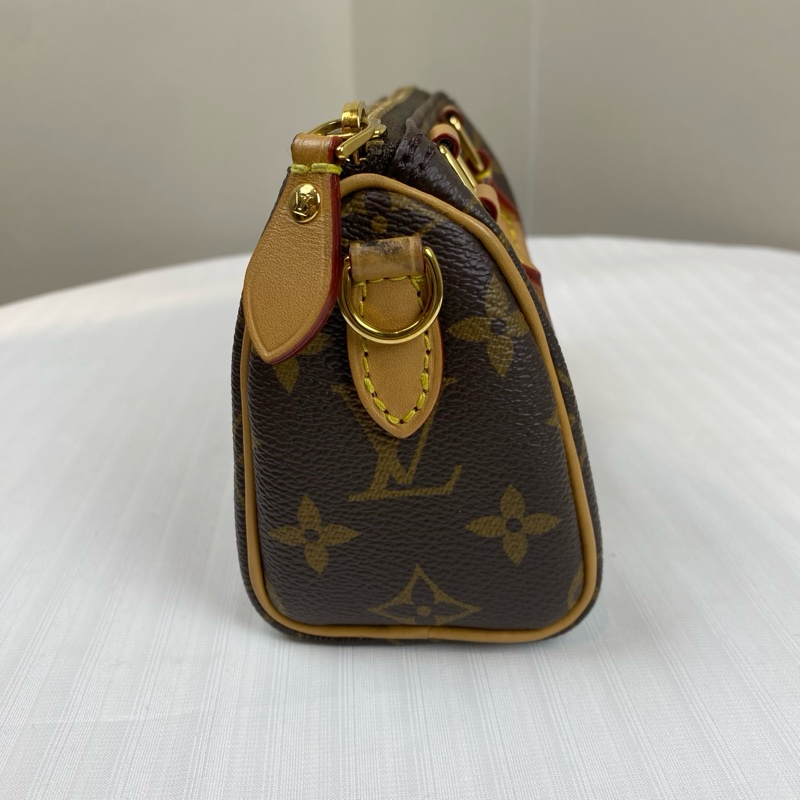 路易威登/Louis Vuitton Nano Speedy M81085    Monogram 塗層帆布 16 x 10 x 7.5-4