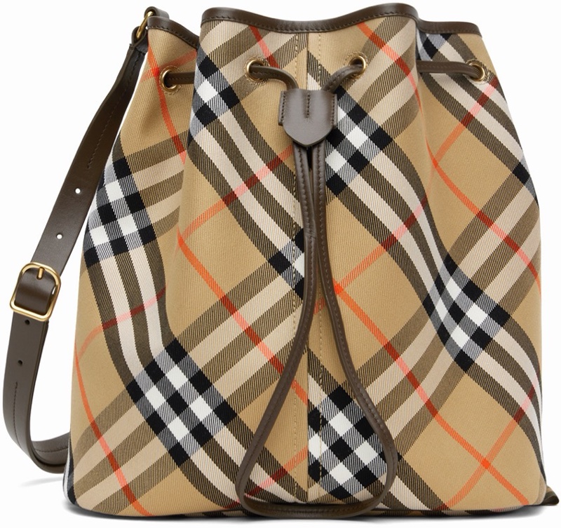 Burberry 女士 抽繩水桶單肩包均碼碼常規、29cm*15cm*29cm-5