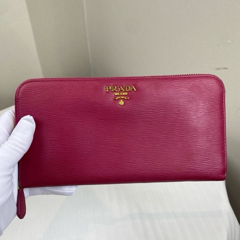 普拉达/Prada     桃紅色 牛皮 长 19 x 宽 2 x 高 10 cm