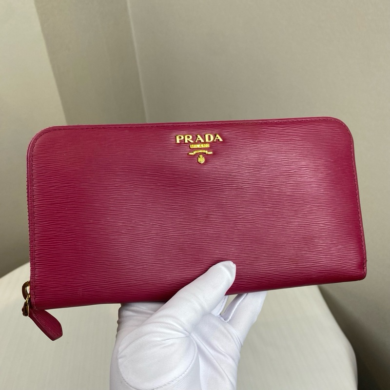 普拉达/Prada     桃紅色 牛皮 长 19 x 宽 2 x 高 10 cm-5