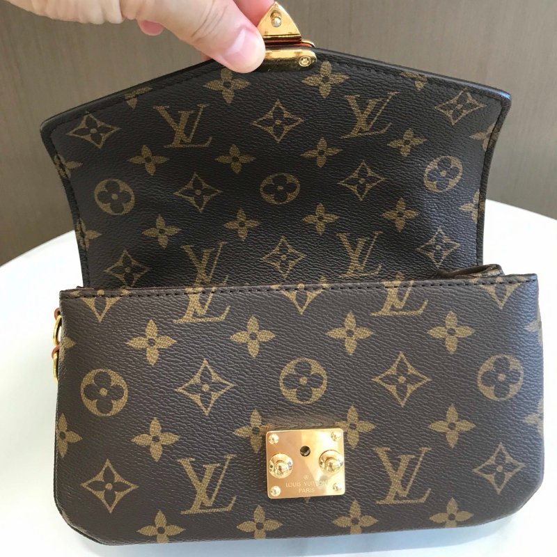 芯片款 路易威登/Louis Vuitton Pochette Metis East West 經典老花塗層帆佈小郵差包-8