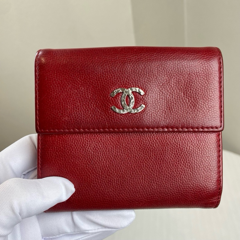 Chanel 紅色銀包 11*1*10-0