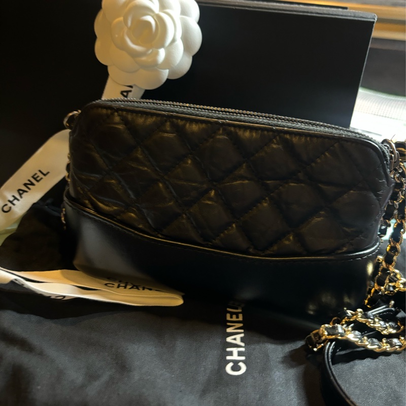 chanel 羊皮雙層流浪woc側背包-0