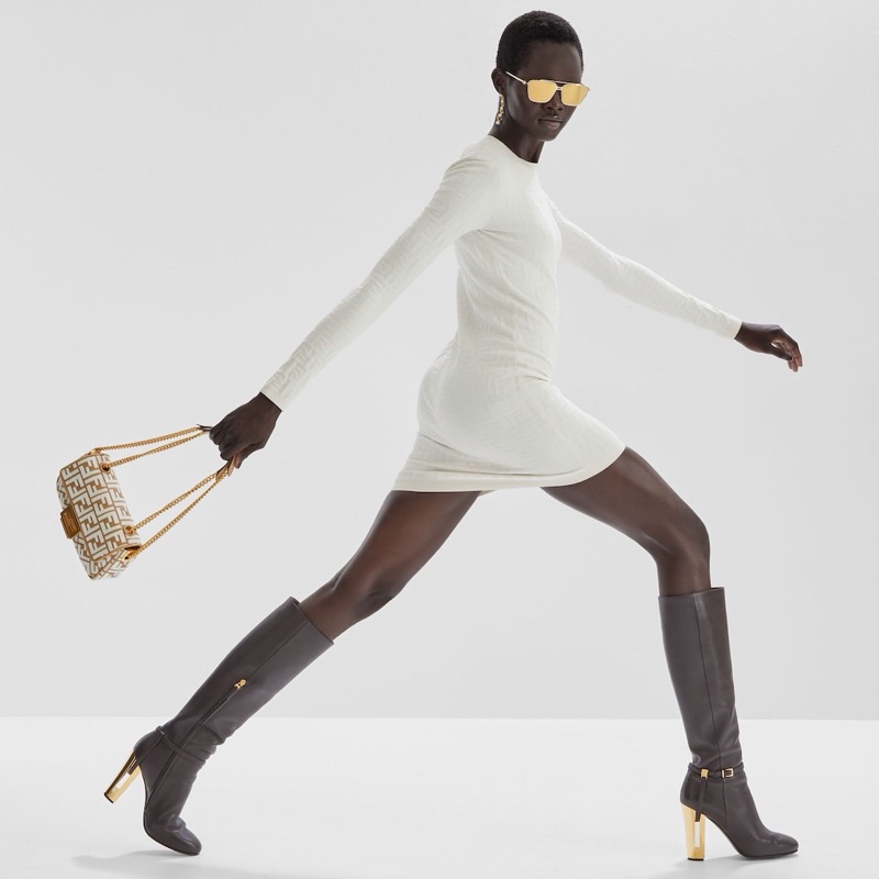 Fendi 女士 標誌性 Baguette 中號單肩包均碼碼中號、24cm*7cm*14.5cm-5