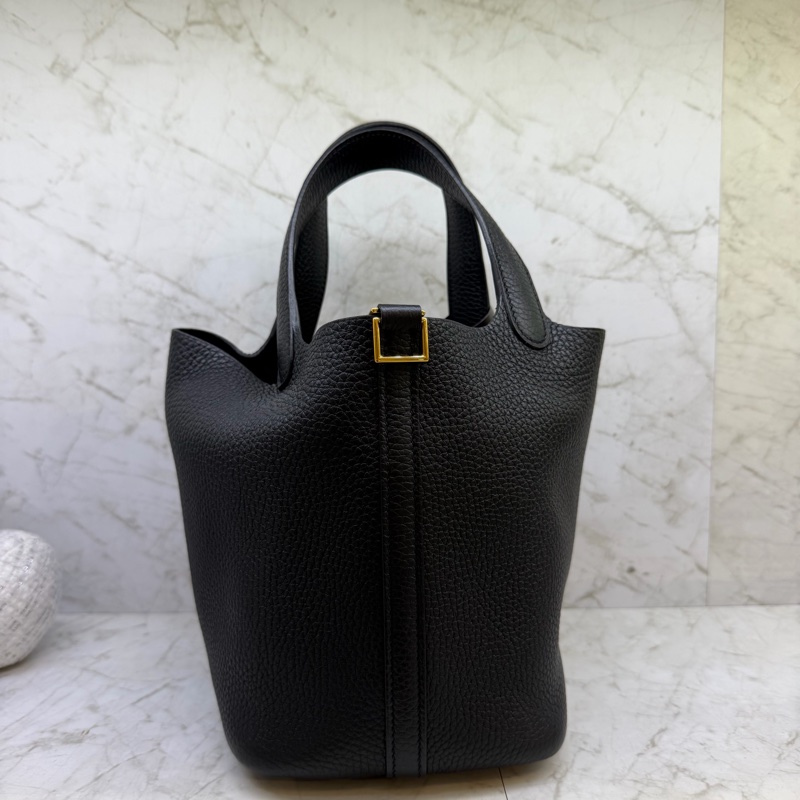 HERMES PICOTIN18黑色金釦/Z-0