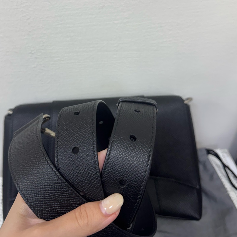 Balenciaga Downtown巴黎世家黑銀斜背包-3