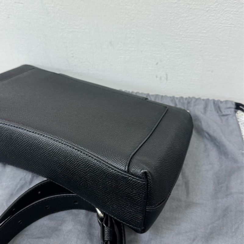 Balenciaga Downtown巴黎世家黑銀斜背包-6