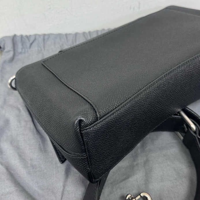 Balenciaga Downtown巴黎世家黑銀斜背包-8