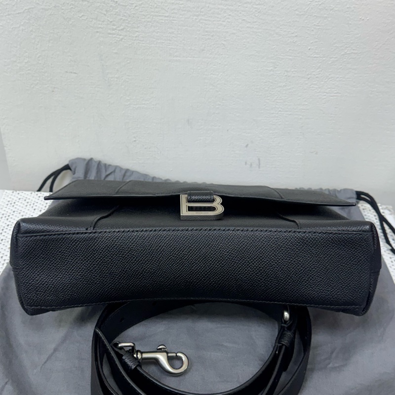 Balenciaga Downtown巴黎世家黑銀斜背包-12