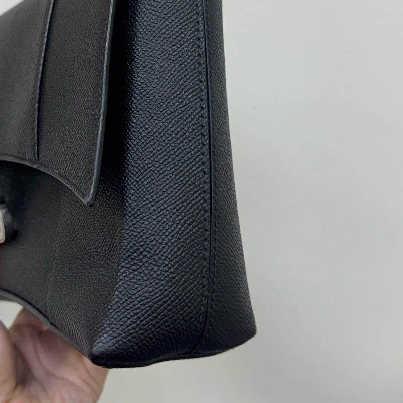 Balenciaga Downtown巴黎世家黑銀斜背包-14