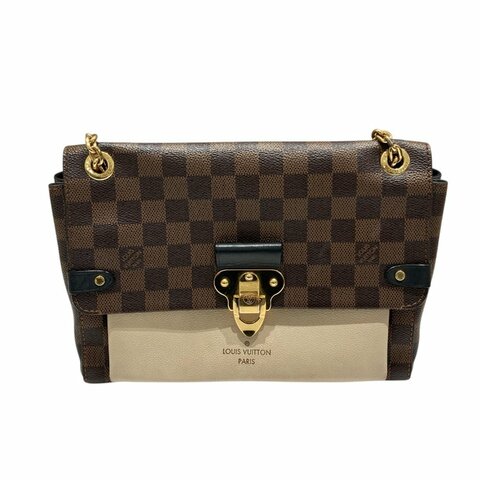 LOUIS VUITTON 路易威登 N40113  DAMIER VAVIN PM  PVC帆布 棋盤格 棕色×米色 金釦