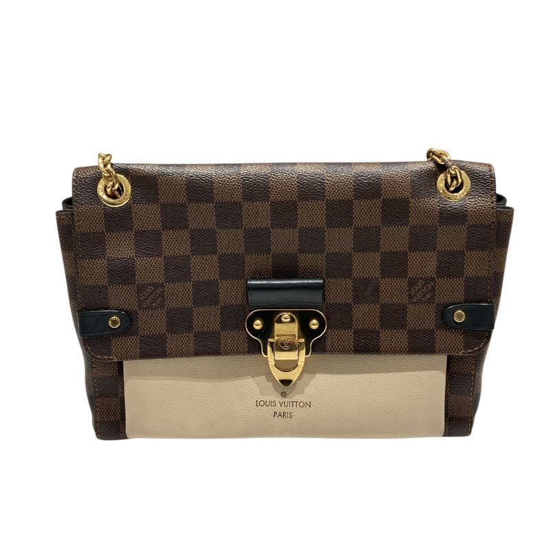 LOUIS VUITTON 路易威登 N40113  DAMIER VAVIN PM  PVC帆布 棋盤格 棕色×米色 金釦-0