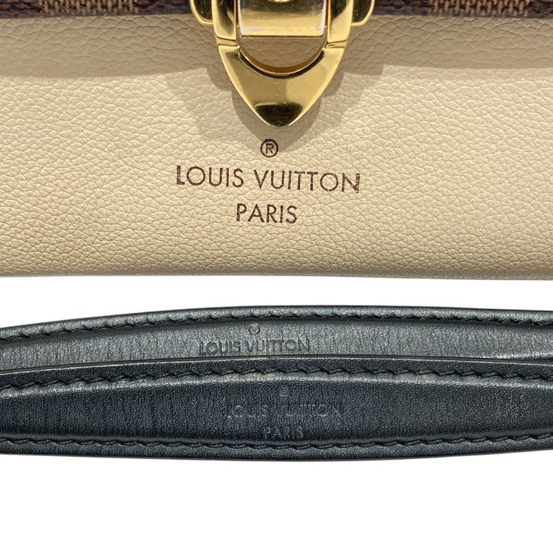 LOUIS VUITTON 路易威登 N40113  DAMIER VAVIN PM  PVC帆布 棋盤格 棕色×米色 金釦-2