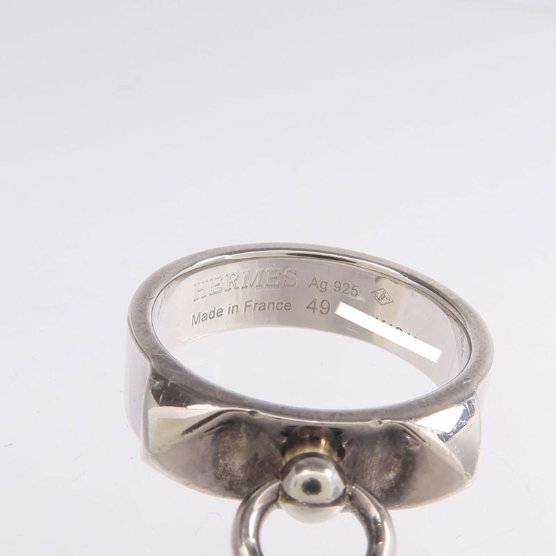 HERMES 925純銀Collier de Chien Ring戒指-4