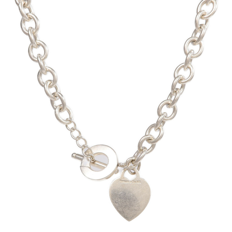 TIFFANY＆CO 925純銀Heart Tag Toggle Necklace項鍊-1