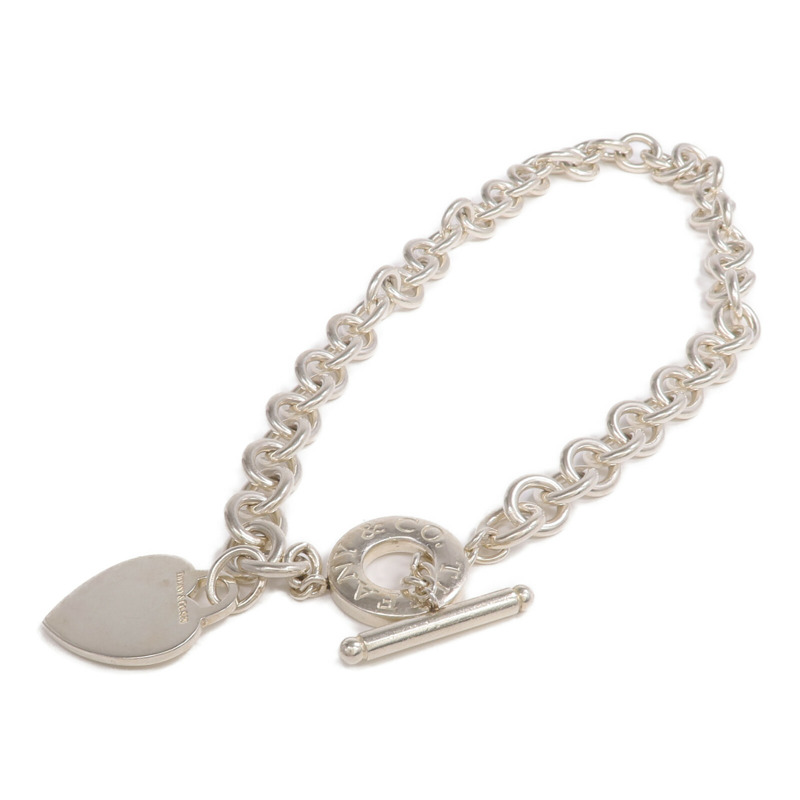 TIFFANY＆CO 925純銀Heart Tag Toggle Necklace項鍊-3