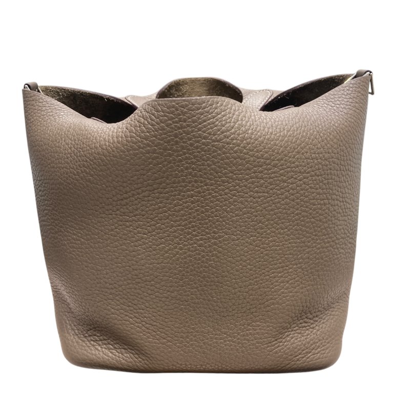 HERMES 愛馬仕 PICOTIN 22 大象灰 皮革 銀釦-2