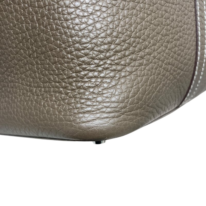 HERMES 愛馬仕 PICOTIN 22 大象灰 皮革 銀釦-4