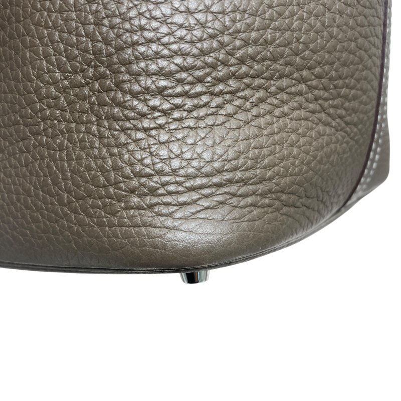 HERMES 愛馬仕 PICOTIN 22 大象灰 皮革 銀釦-5