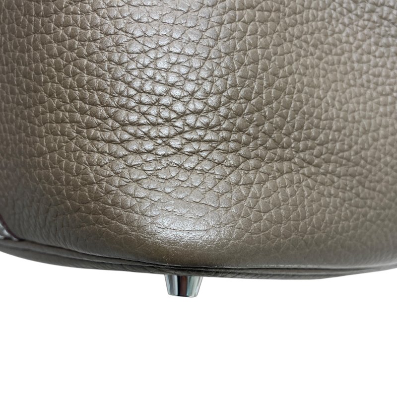 HERMES 愛馬仕 PICOTIN 22 大象灰 皮革 銀釦-7