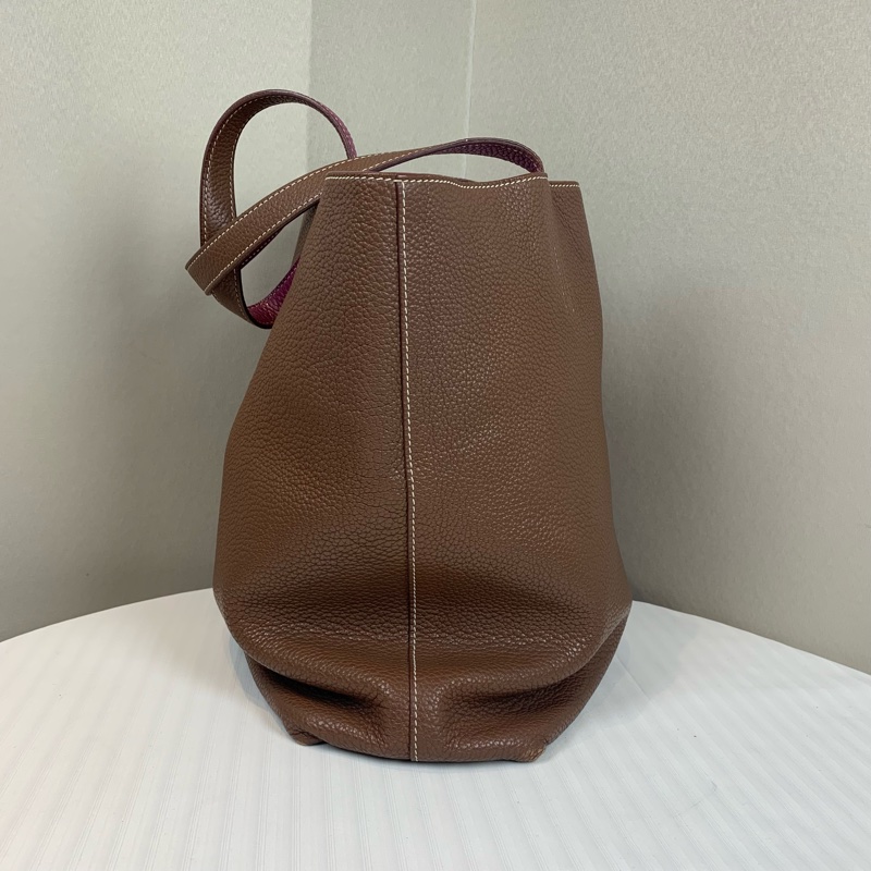 愛馬仕/Hermes Double Sens 36 棕色/紫紅色雙面托特包 兩面可背很實用 容量大適合通勤36x12x34cm-2