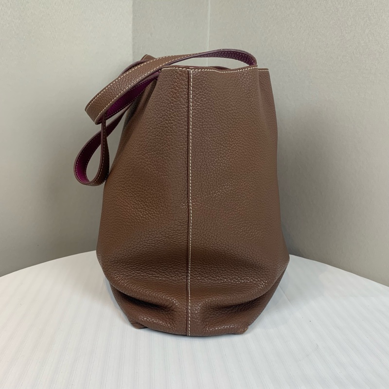 愛馬仕/Hermes Double Sens 36 棕色/紫紅色雙面托特包 兩面可背很實用 容量大適合通勤36x12x34cm-3