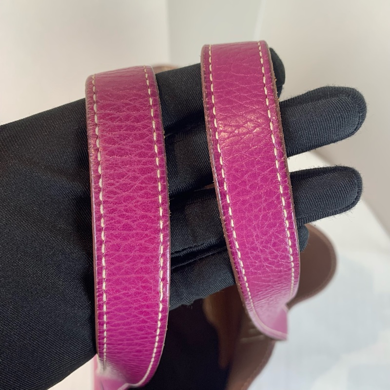 愛馬仕/Hermes Double Sens 36 棕色/紫紅色雙面托特包 兩面可背很實用 容量大適合通勤36x12x34cm-8
