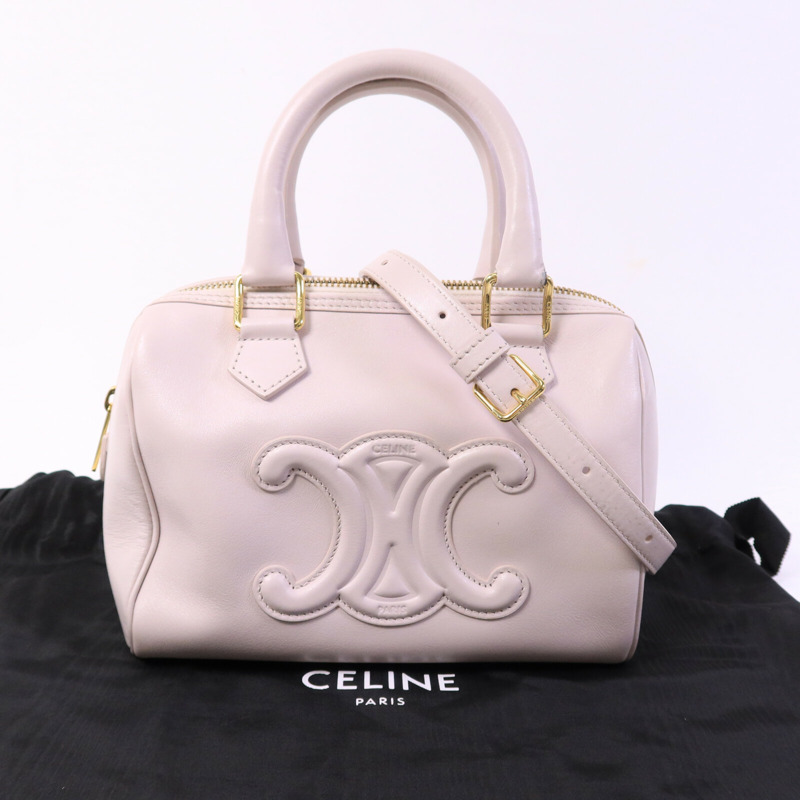 CELINE 牛皮皮革Small Boston Bag手挽肩背兩用袋-9