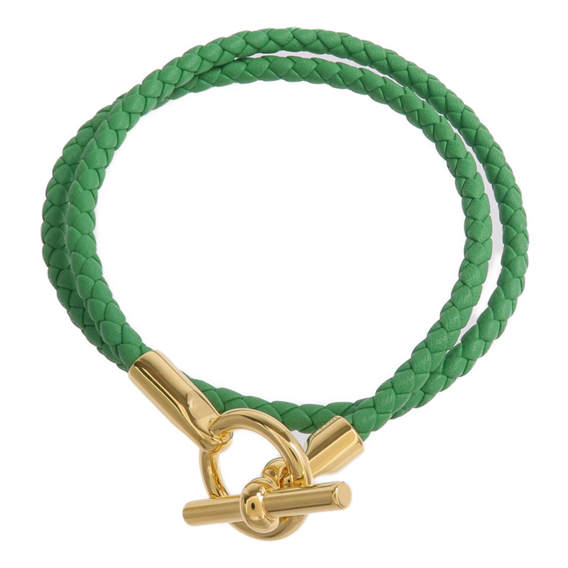 HERMES Swift皮革Glenan Double Tour手帶Menthe-3