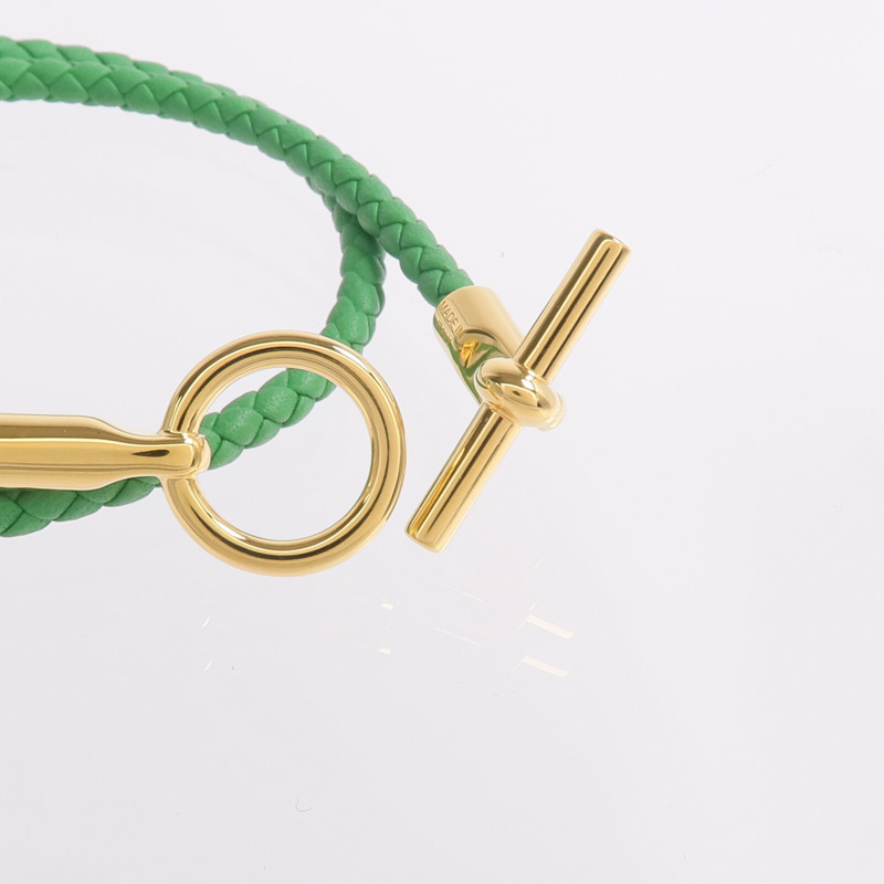 HERMES Swift皮革Glenan Double Tour手帶Menthe-5