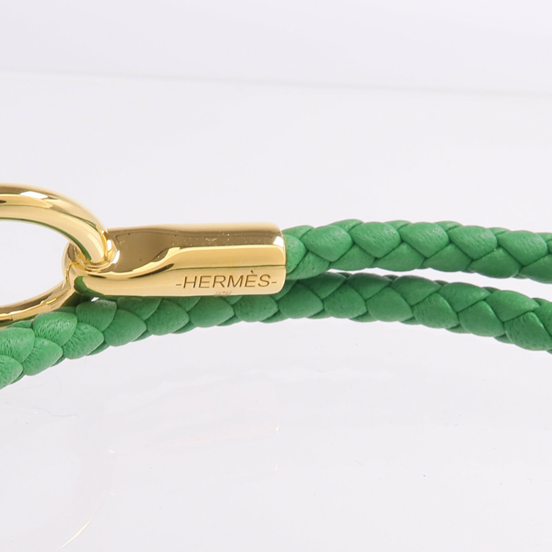 HERMES Swift皮革Glenan Double Tour手帶Menthe-8